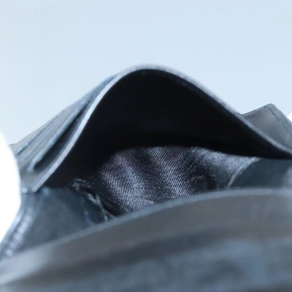 CHANEL Bifold Wallet Lamb Skin Black CC Auth - Picture 13 of 16